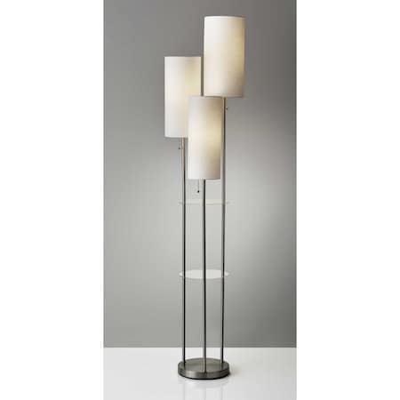 Estallar Brushed Steel Shade Floor Lamp, 14 x 14 x 68 in. ES3100224